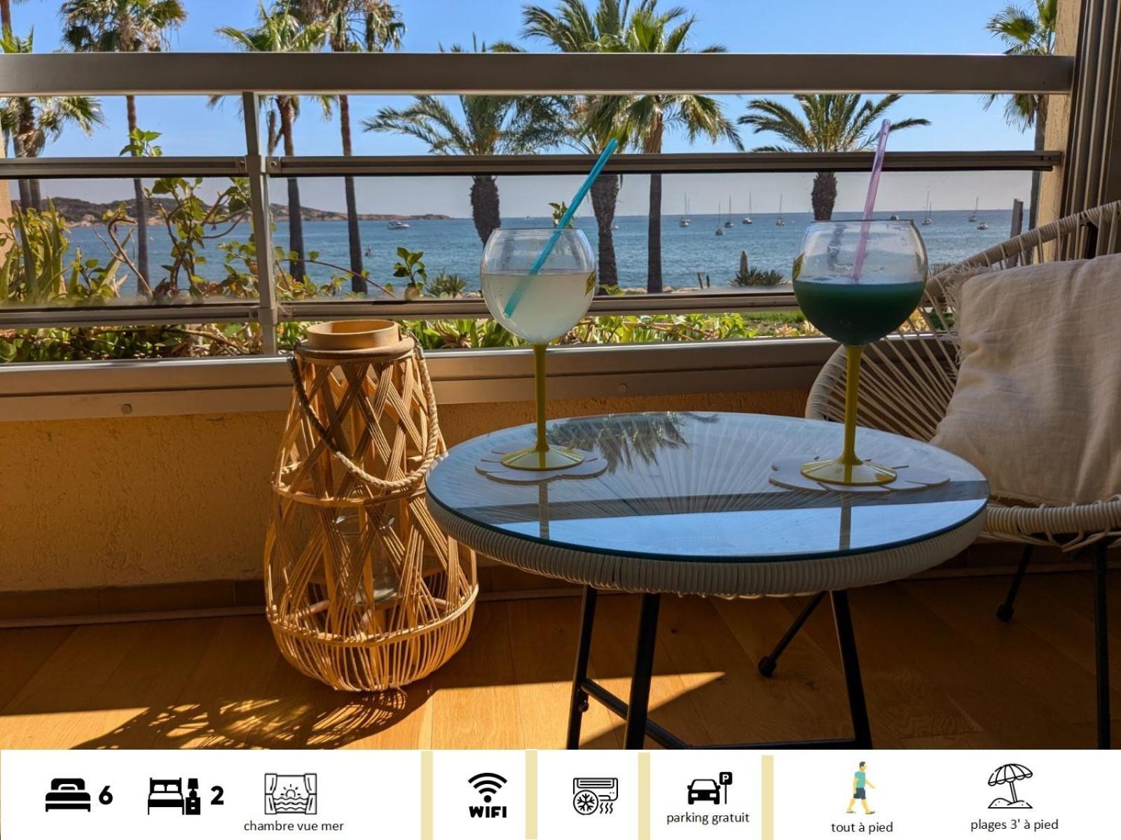 "Le Palmier Dore", Cosy T3 A 3 Minutes A Pied Des Plages, Parking Et Clim Sanary-sur-Mer Bagian luar foto
